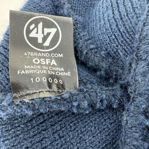 '47 Brand NFL Seattle Seahawks Pom Beanie Cuffed Knit Hat Green Blue Mens OS - Picture 4 of 5